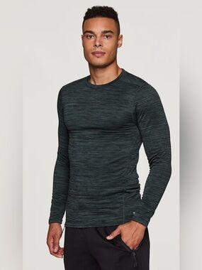 RBX | X-Train Men’s Stratus Fleece Lined Compression Base Layer Tee L